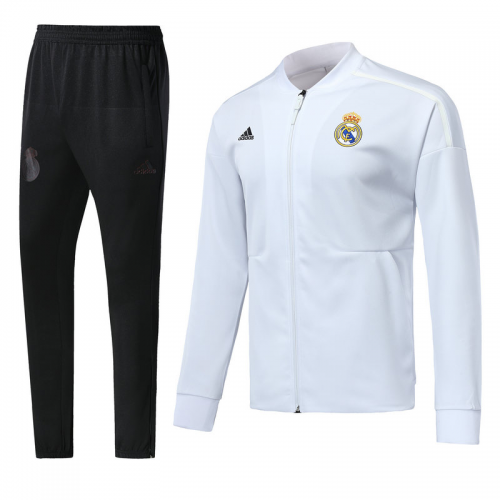 Real Madrid 18/19 N98 Training Jacket Tracksuit White With Pants
